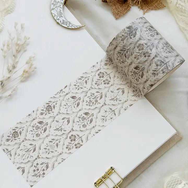 Leela Journals - Washi Tape 50mm - Vintage Floral Wallpaper