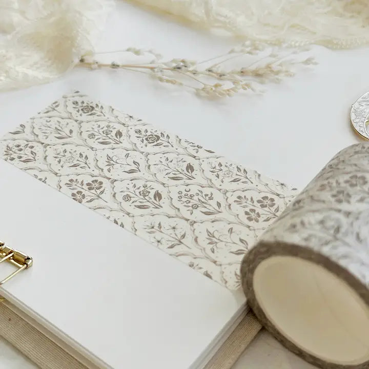 Leela Journals - Washi Tape 50mm - Vintage Floral Wallpaper