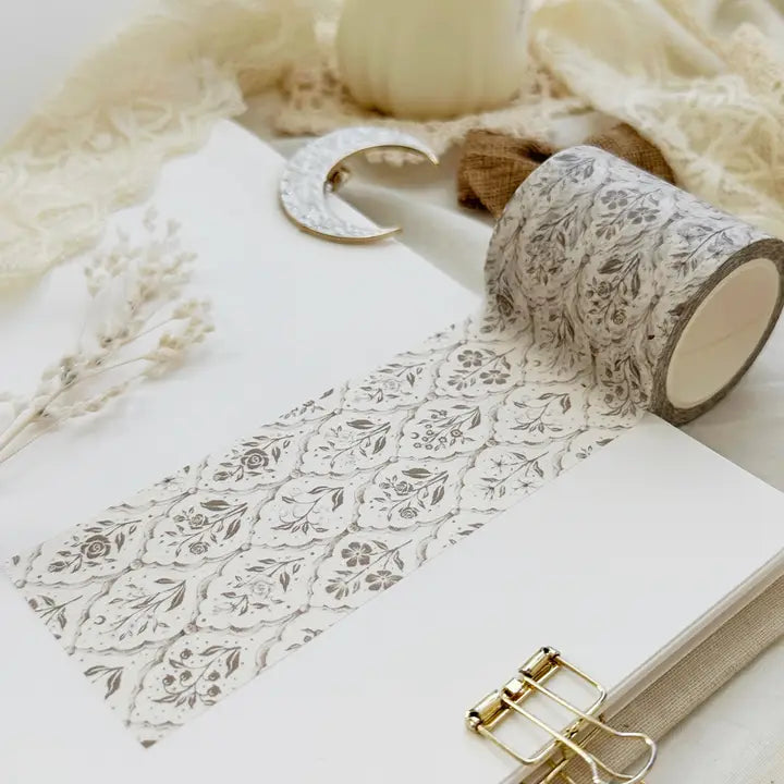 Leela Journals - Washi Tape 50mm - Vintage Floral Wallpaper