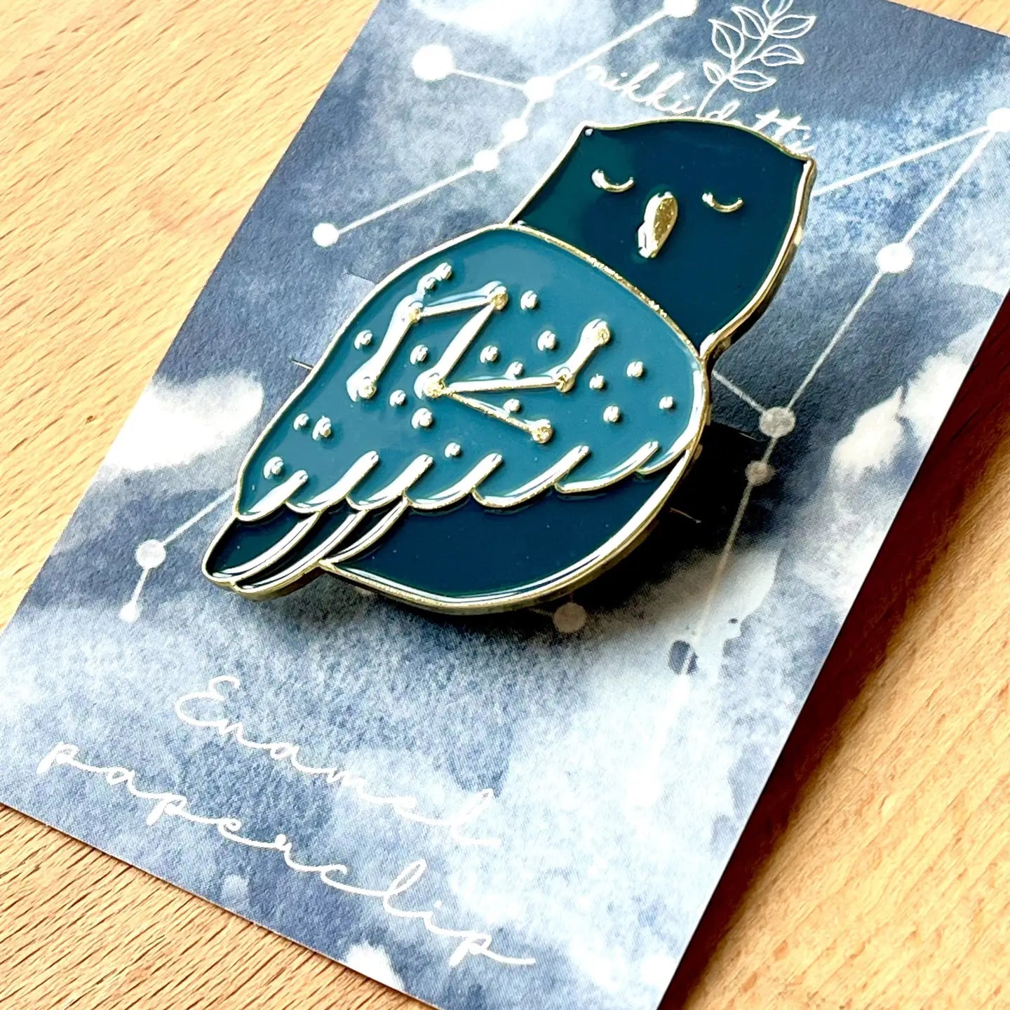 Nikki Dotti - Pinza Clip Esmaltado - Night Owl