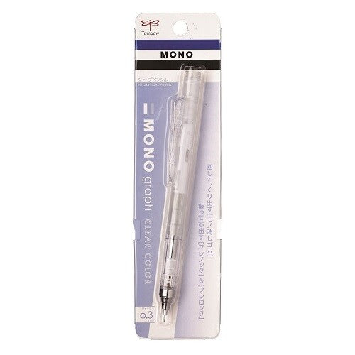 Tombow - Portaminas 0.3 - MonoGraph Clear - White