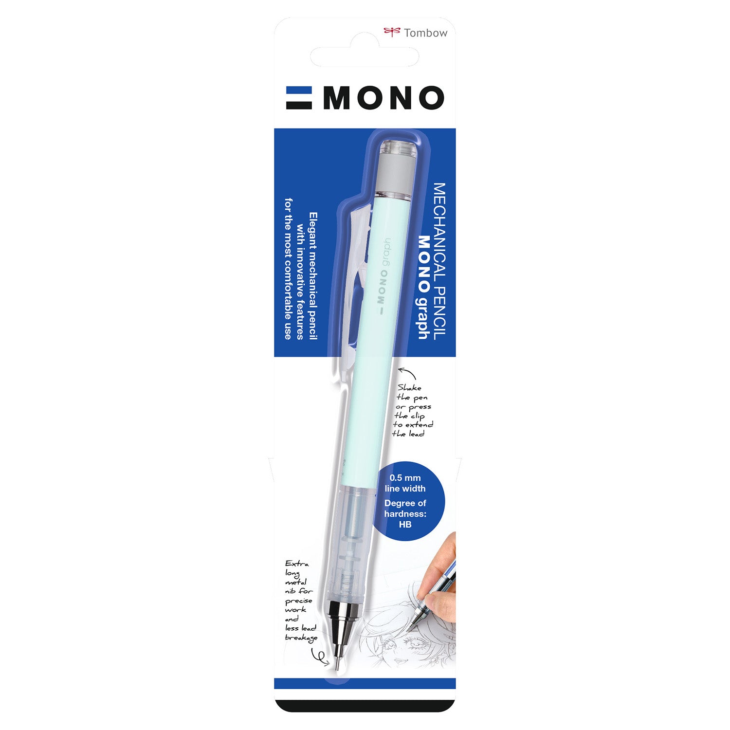 Tombow - Portaminas 0.5 - MonoGraph - Mint Green