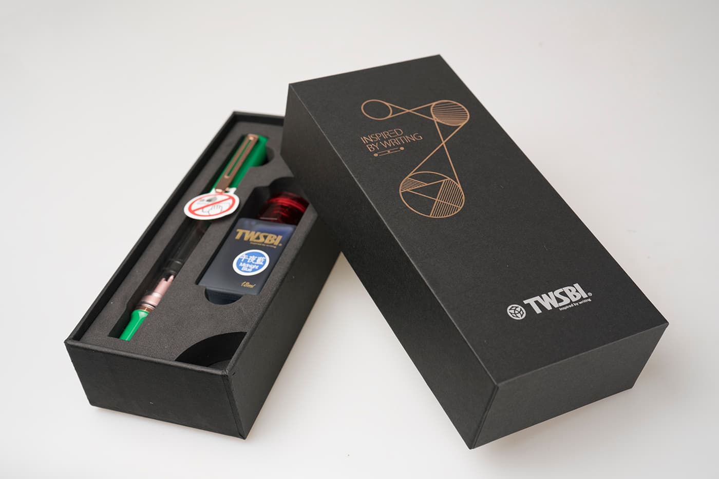 TWSBI - Pluma Estilográfica ECO-T - Set con Tinta - Royal Jade RoseGold