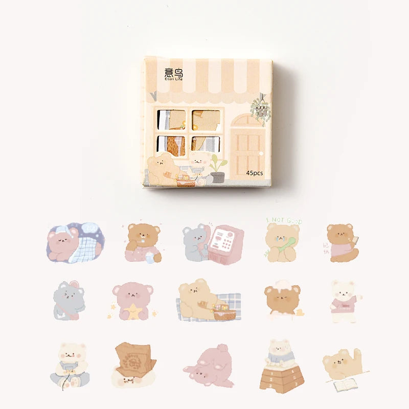 Etori Life - Pegatinas Kawaii - Ositos 45 ud