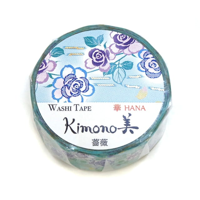 SAIEN - Washi Tape - Rose - KIMONO - 15 mm