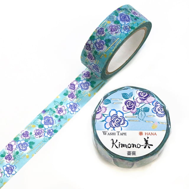 SAIEN - Washi Tape - Rose - KIMONO - 15 mm
