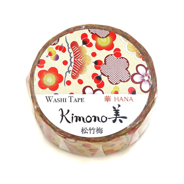 SAIEN - Washi Tape - Sho-Chiku-Bai - KIMONO - 15 mm