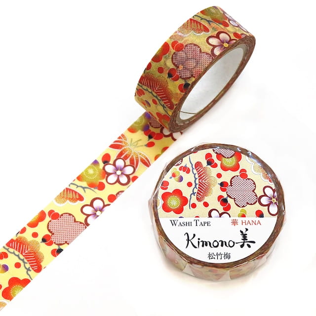 SAIEN - Washi Tape - Sho-Chiku-Bai - KIMONO - 15 mm