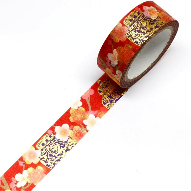 SAIEN - Washi Tape - Plum Taiwan - MONDE - 15 mm
