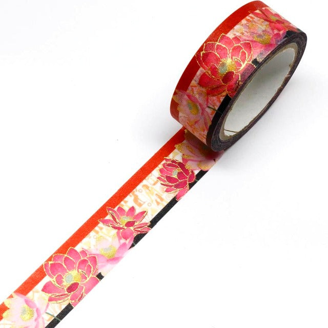 SAIEN - Washi Tape - Lotus Egypt- MONDE - 15 mm