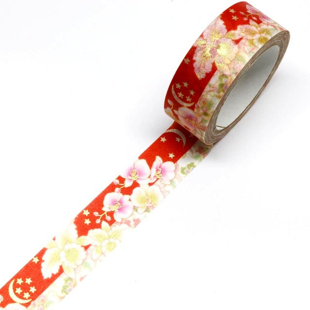 SAIEN - Washi Tape - Orchid Singapore - MONDE - 15 mm