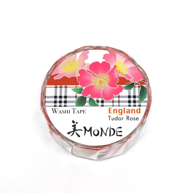 SAIEN - Washi Tape - Tudor Rose England - MONDE - 15 mm