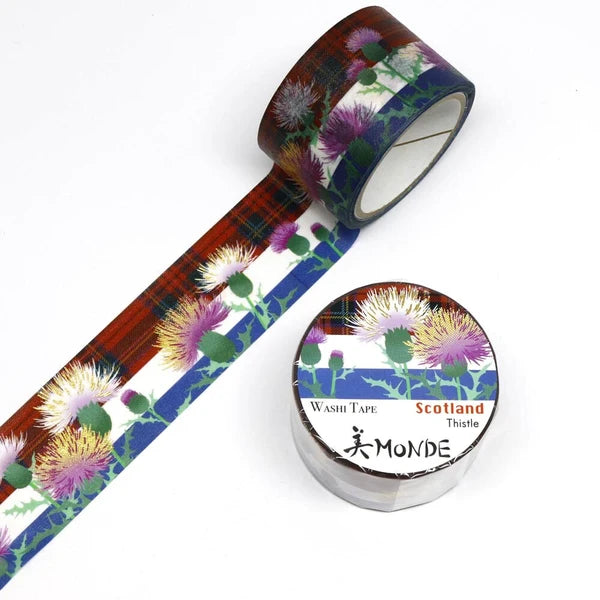 SAIEN - Washi Tape - Thistle Scotland - MONDE - 25 mm
