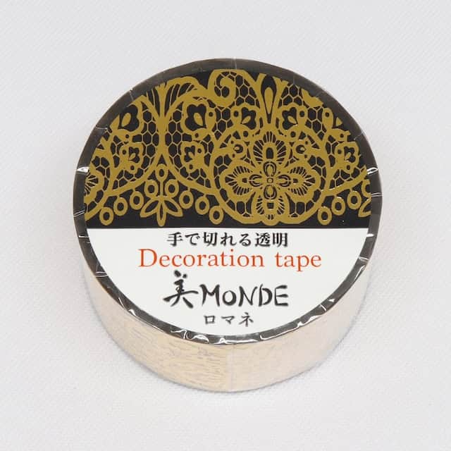 SAIEN - Washi Tape - Romane Gold - MONDE - 20 mm