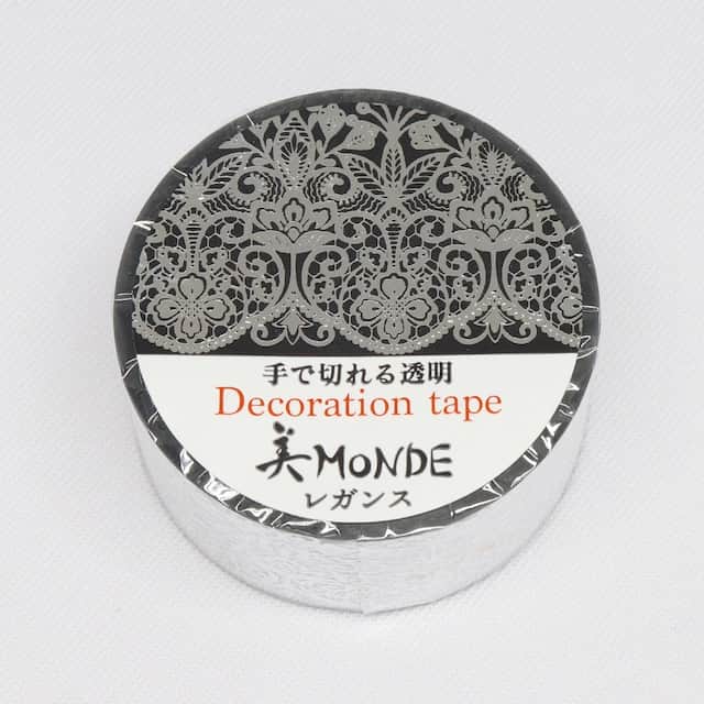 SAIEN - Washi Tape - Elegance Silver - MONDE - 20 mm