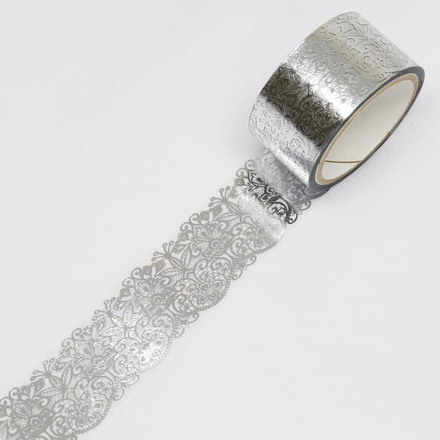 SAIEN - Washi Tape - Elegance Silver - MONDE - 20 mm