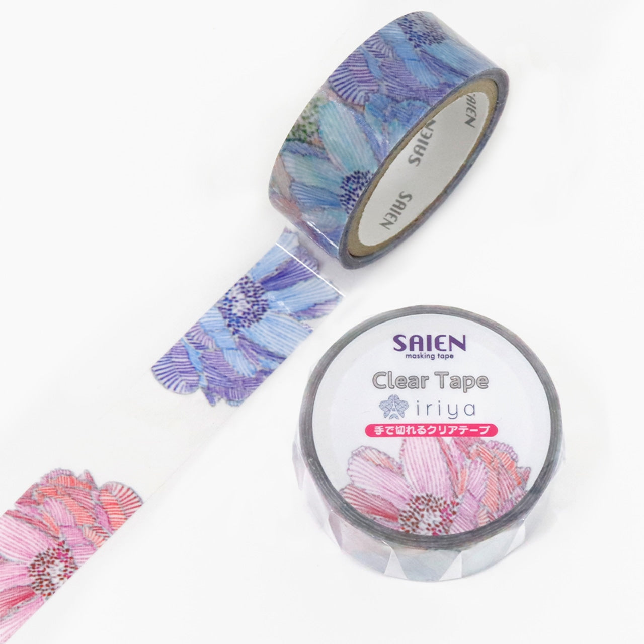 SAIEN - Washi Tape Transparente - Peony HR-0023