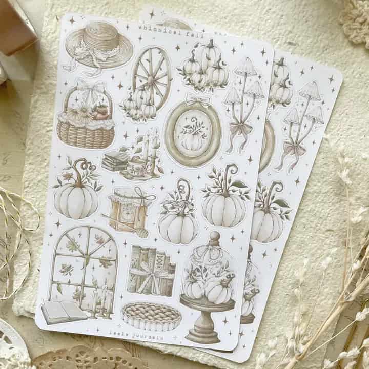 Leela Journals - Hoja de Pegatinas - Fall Whimsical