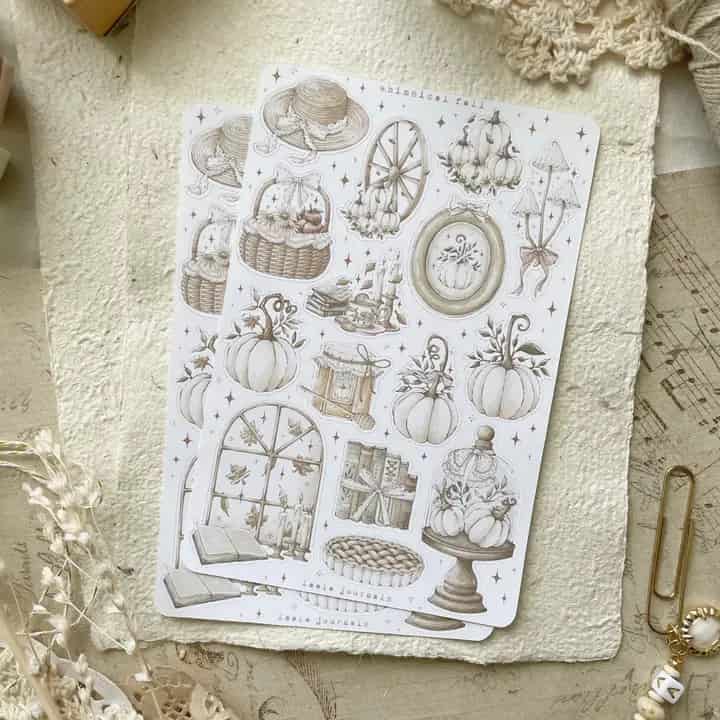 Leela Journals - Hoja de Pegatinas - Fall Whimsical