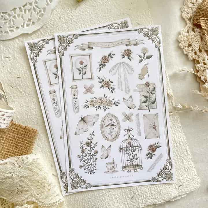 Hoja de Pegatinas - Raining Roses