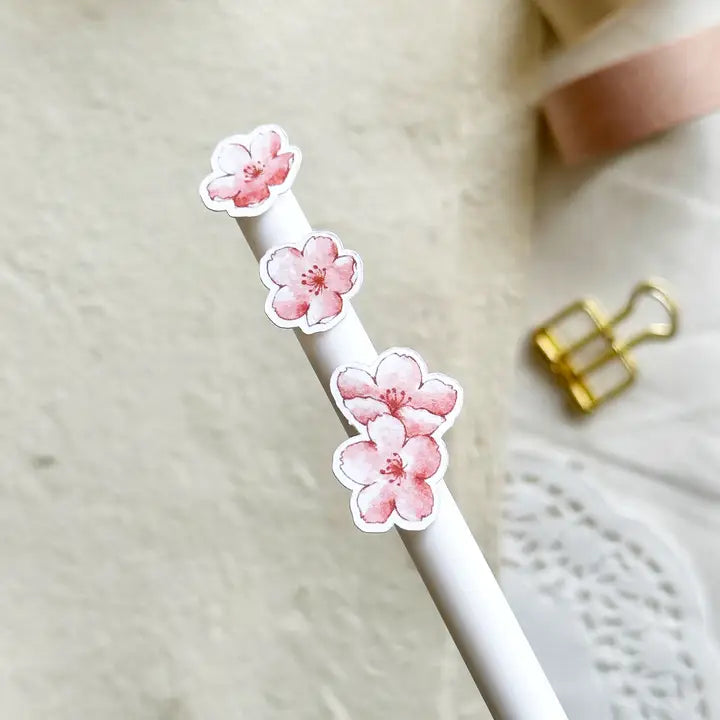 Leela Journals - Hoja de Pegatinas - Sakura Lanterns