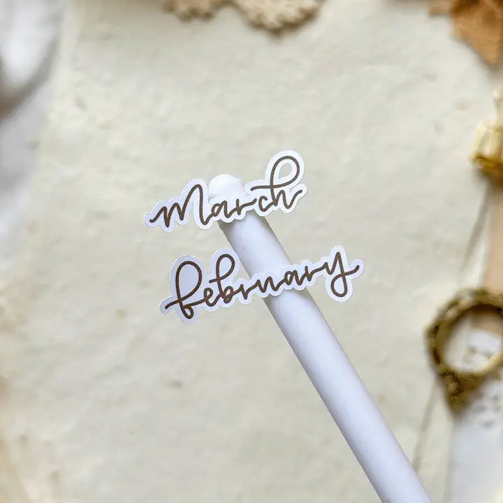 Leela Journals - Hoja de Pegatinas - Títulos Mensuales