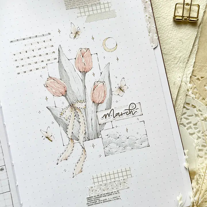 Leela Journals - Hoja de Pegatinas - Títulos Mensuales