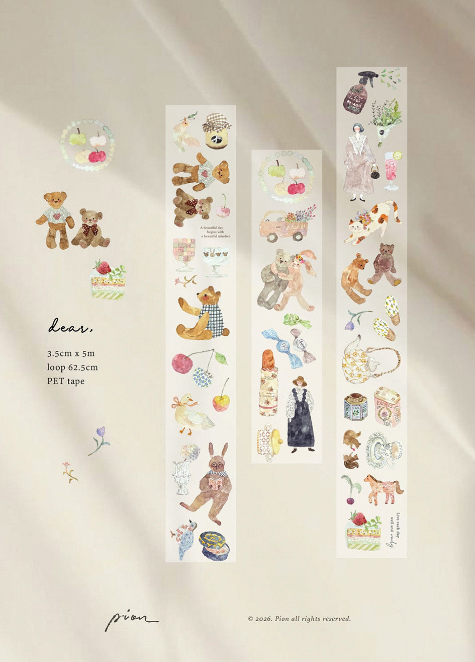 PION - PET Tape Precortado 35 mm - Matte - Dear