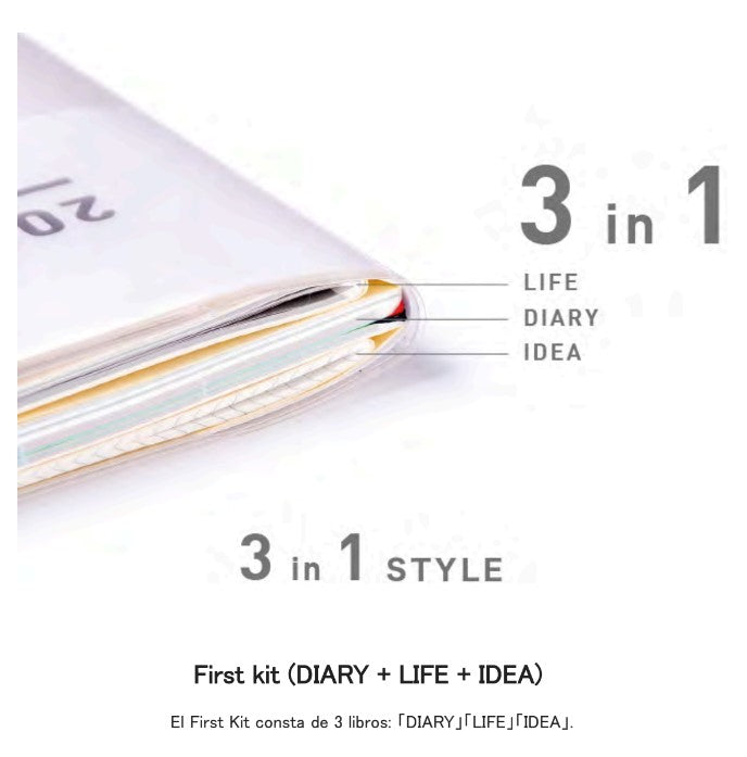 Kokuyo JIBUN TECHO - Agenda Semanal 2026 - FirstKit Rojo - A5 Slim