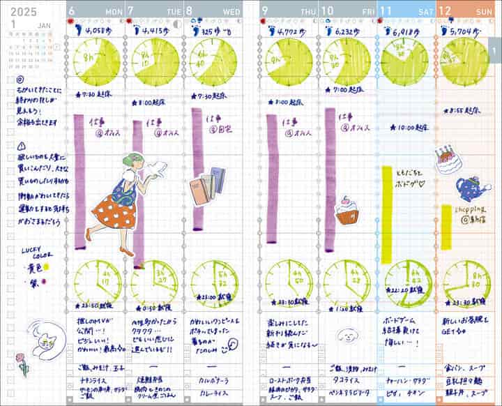 Kokuyo JIBUN TECHO - Agenda Semanal 2026 - FirstKit Rojo - A5 Slim