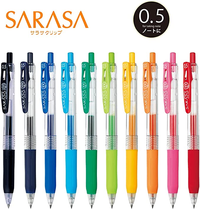 Zebra - Set 10 Bolígrafos 0.5mm SARASA Clip