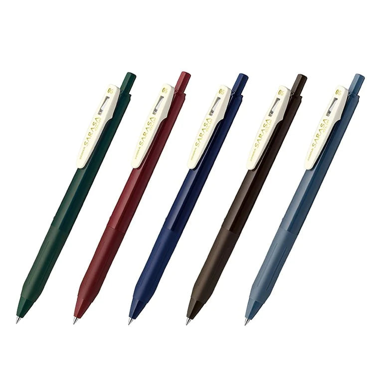 Zebra - Set 5 Bolígrafos 0.5mm SARASA VINTAGE - A