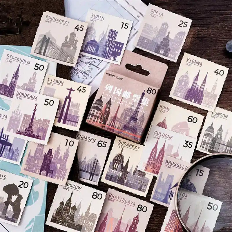MO·CARD - Pegatinas 45 ud - Viajes