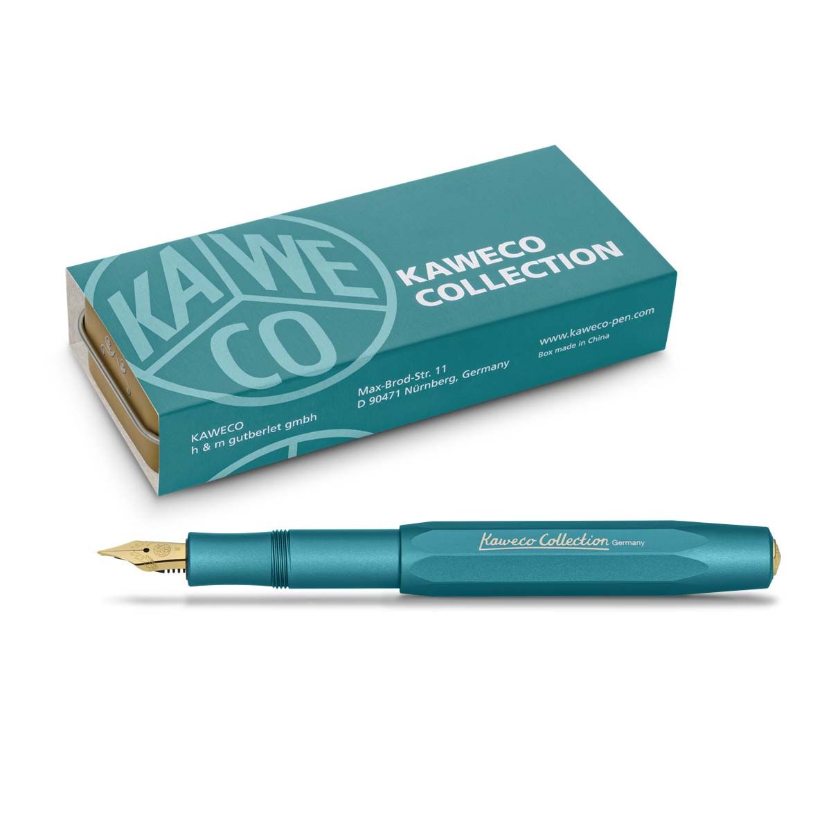 Kaweco - Pluma Estilográfica - COLLECTION Aluminio - Iguana Blue