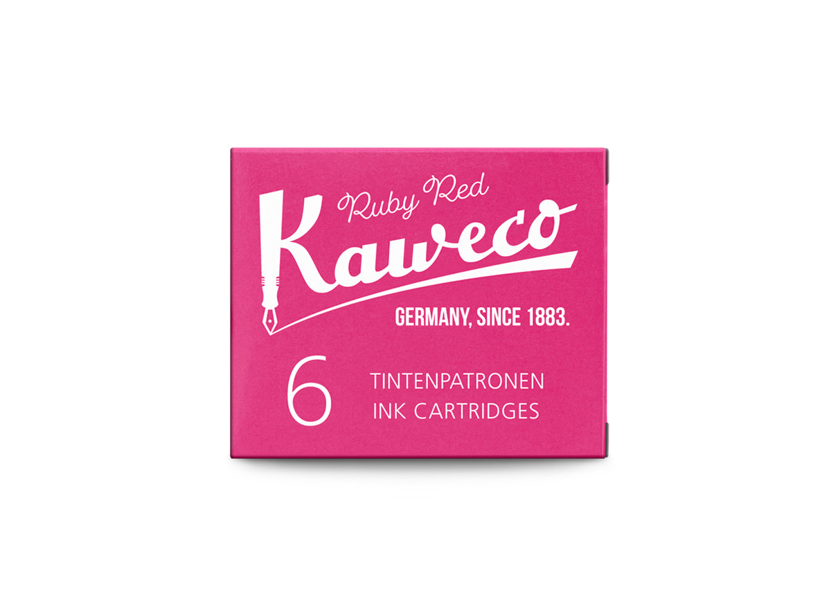 Kaweco - Pack recambio 6 cartuchos tinta - Ruby Red - Rojo