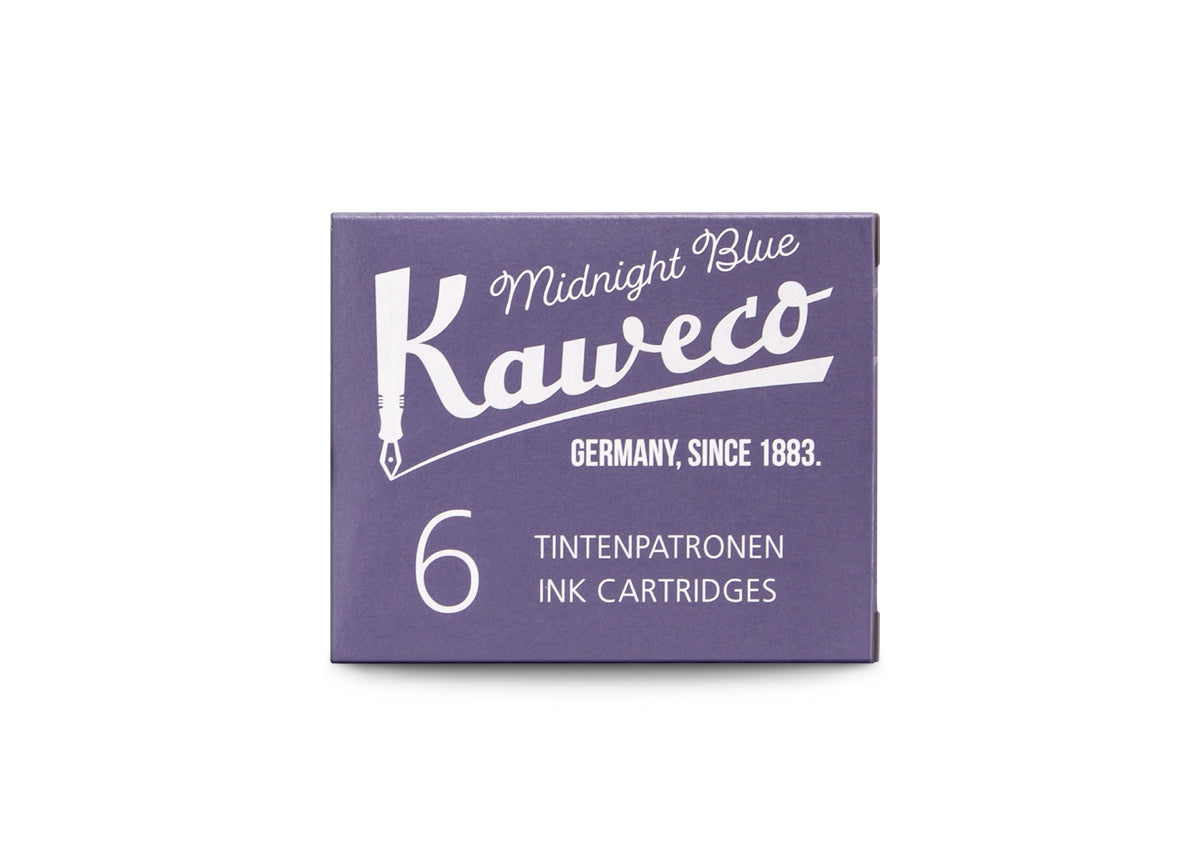 Kaweco - Pack recambio 6 cartuchos tinta - Midnight Blue - Azul oscuro