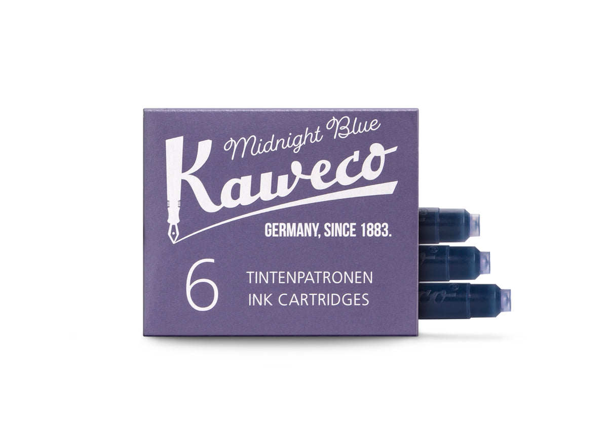 Kaweco - Pack recambio 6 cartuchos tinta - Midnight Blue - Azul oscuro
