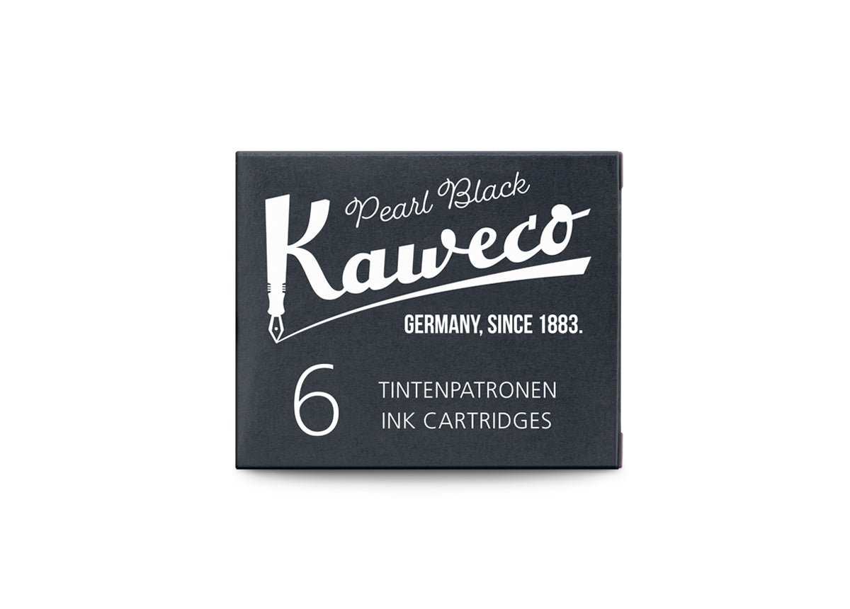 Kaweco - Pack recambio 6 cartuchos tinta - Pearl Black - Negro