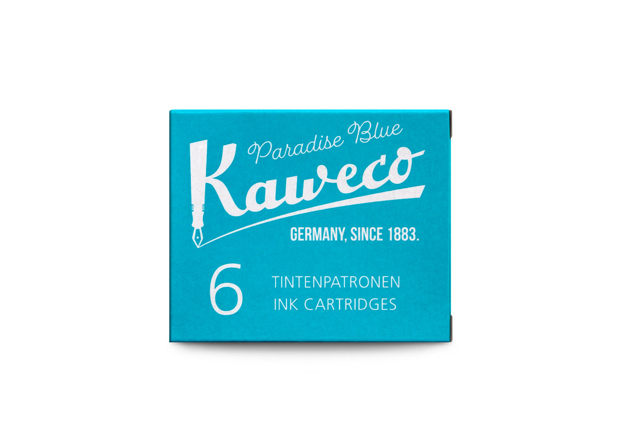 Kaweco - Pack recambio 6 cartuchos tinta - Paradise Blue - Turquesa