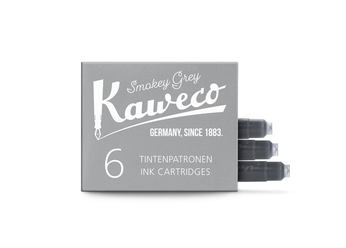 Kaweco - Pack recambio 6 cartuchos tinta - Smoky Grey - Gris