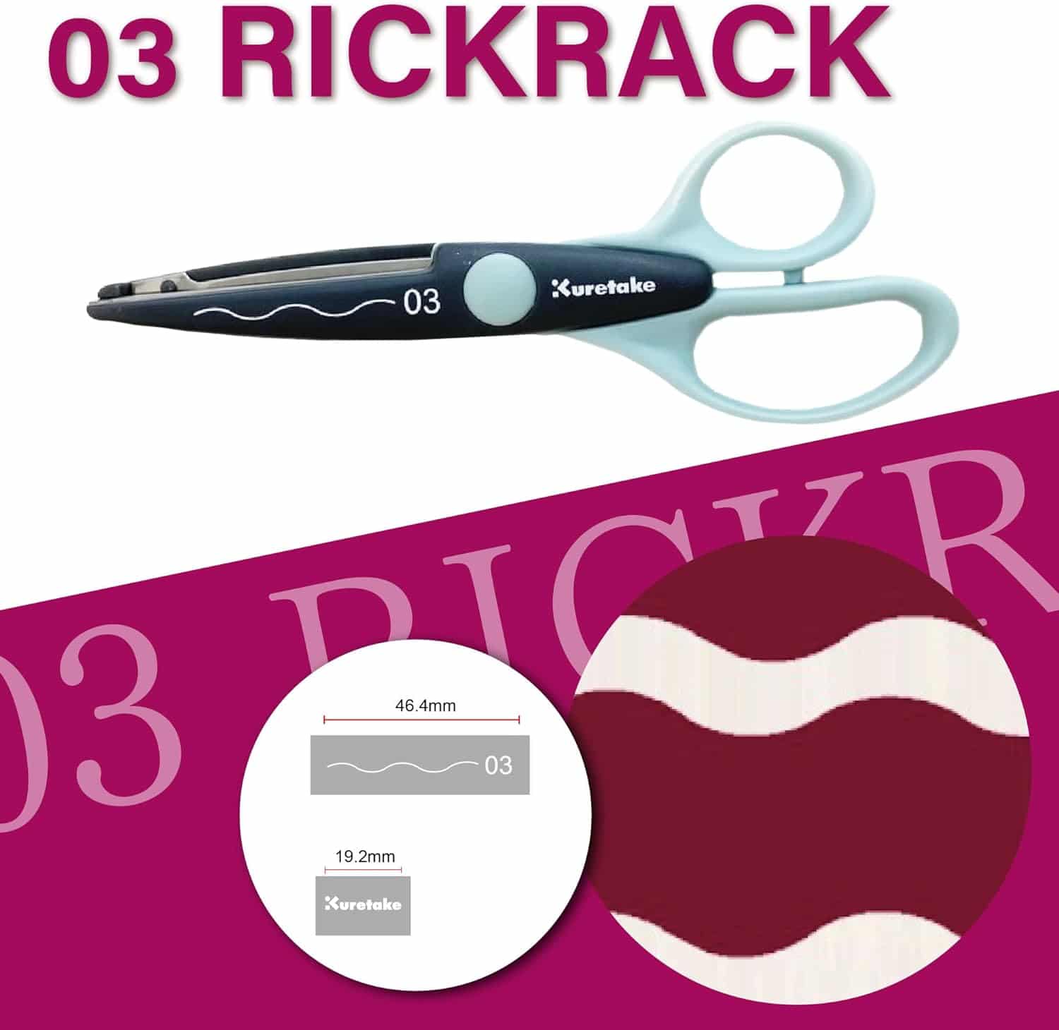 Kuretake - Tijeras Craft - 03 Rickrack
