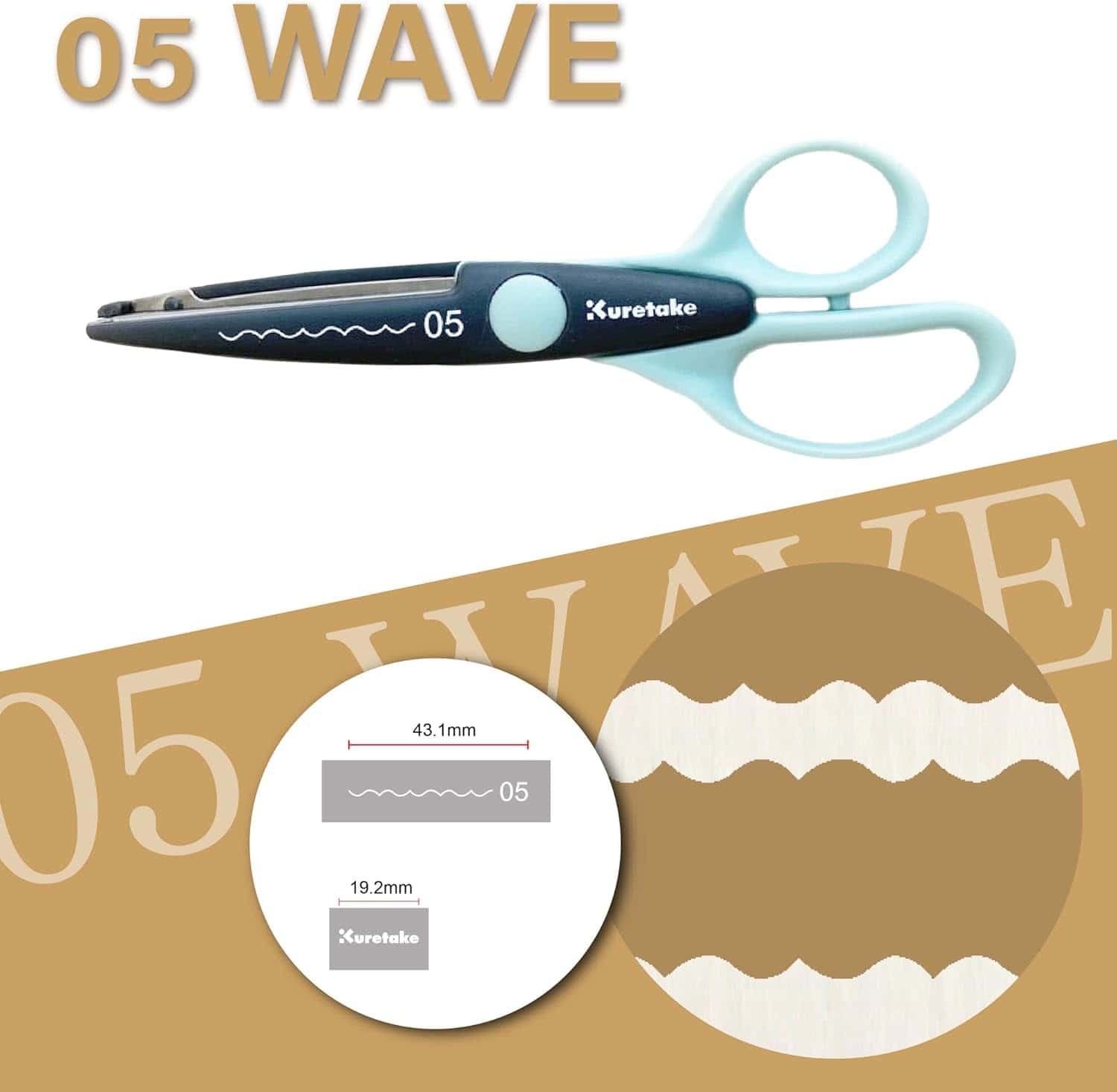 Kuretake - Tijeras Craft - 05 Wave