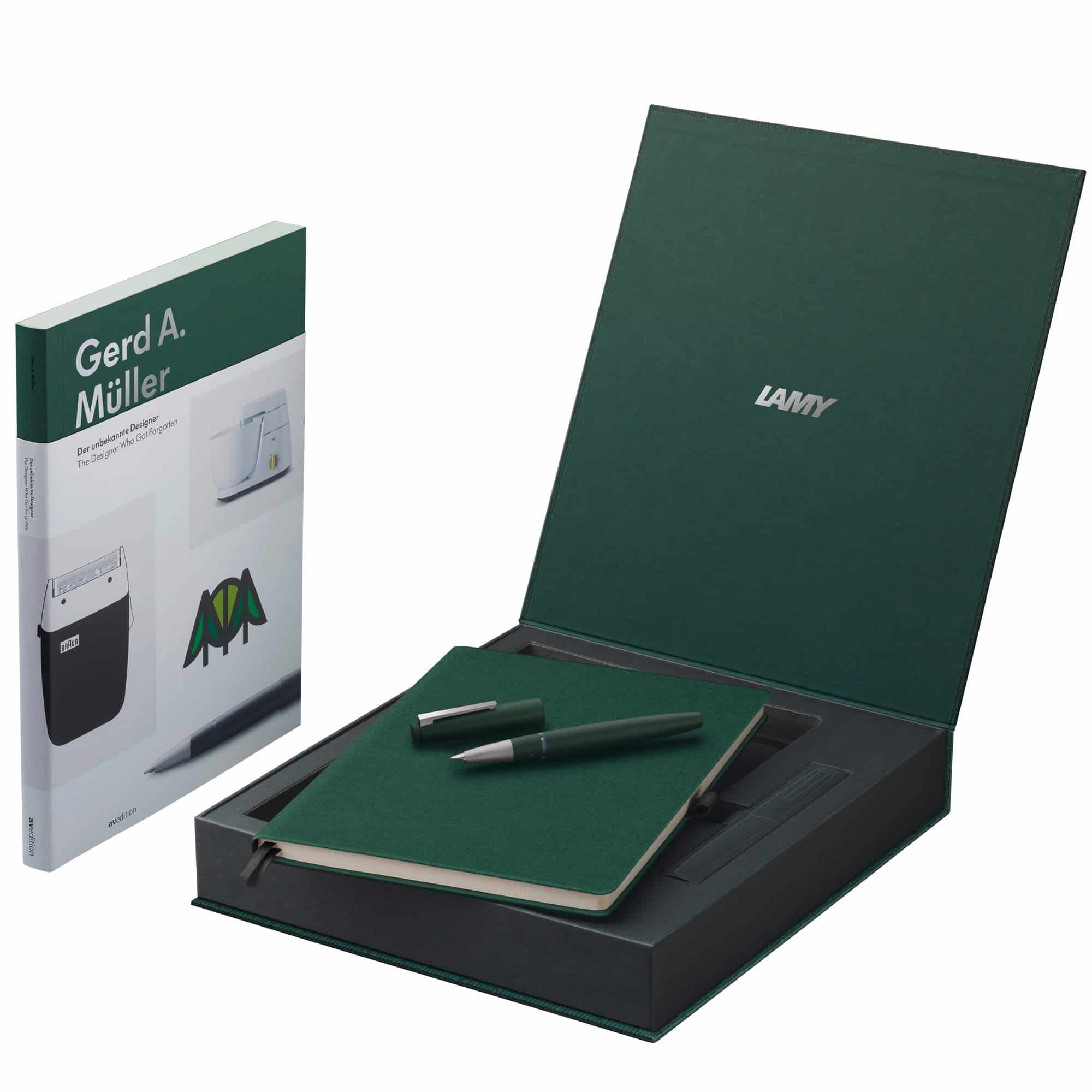 LAMY - Set Pluma Estilográfica 2000 + Cuaderno - Pine - ORO 14K - Edición Limitada