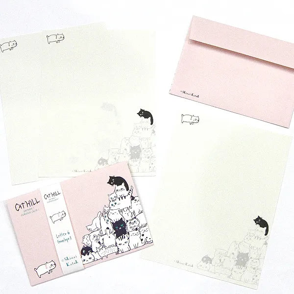 Shinzi Katoh - Set Cartas y Sobres - Cat Hill Pink
