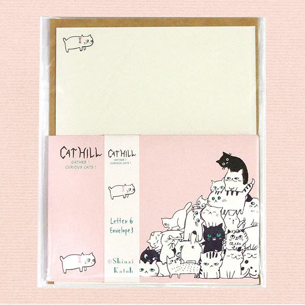 Shinzi Katoh - Set Cartas y Sobres - Cat Hill Pink