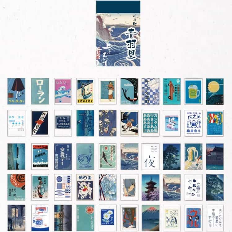 MO·CARD - Libro Pegatinas 50 ud- Azul Asiático