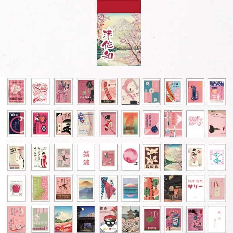 MO·CARD - Libro Pegatinas 50 ud- Rojo Asiático