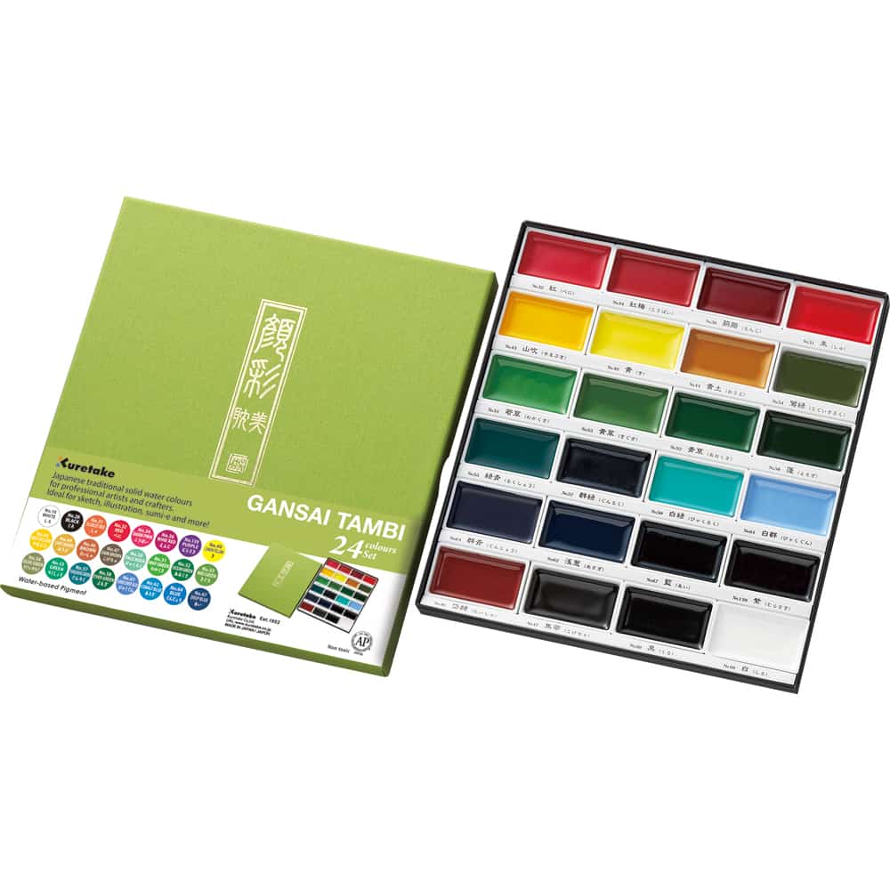 Kuretake - Set 24 Acuarelas GANSAI TAMBI