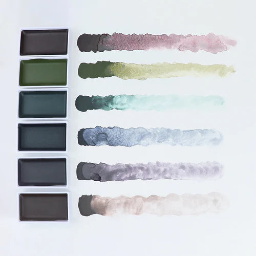 Kuretake - Set de Acuarelas GANSAI TAMBI - Graphite Colors