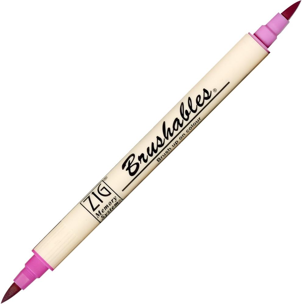 Kuretake - Set 6 Rotuladores Doble Punta Pincel - Bright - Brushables ZIG